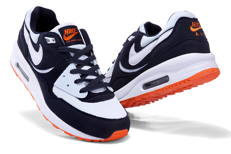 New Men'S Nike Air Max Black/White/Orangered
